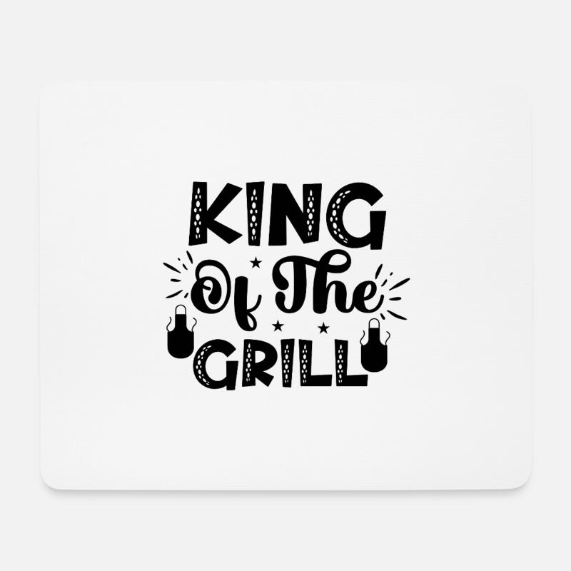 King of the Grill - Mousepad (Querformat) - Weiß