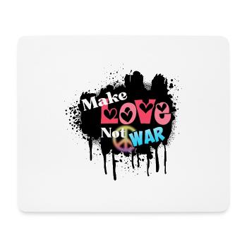 Liebe und Frieden, kein Krieg - Mousepad (Querformat) - Weiß - Vorne