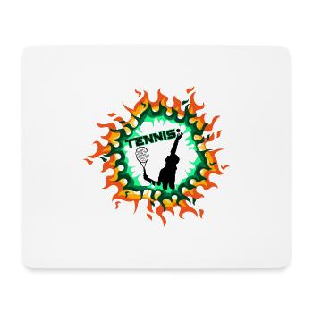 Hoop Flames Tennis - Tapis de souris (format paysage) - blanc - Devant