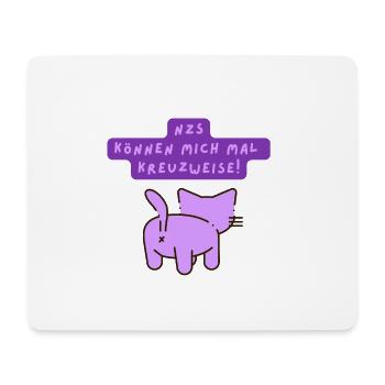 NZS können mich mal kreuzweise! - Mousepad (Querformat) - Weiß - Vorne