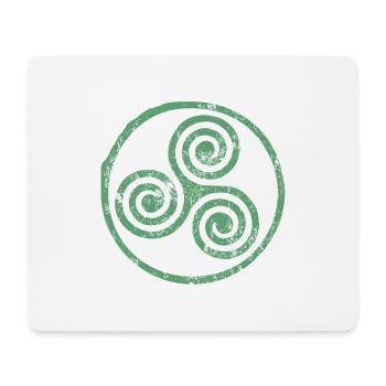 Emblème en spirale celtique - Tapis de souris (format paysage) - blanc - Devant