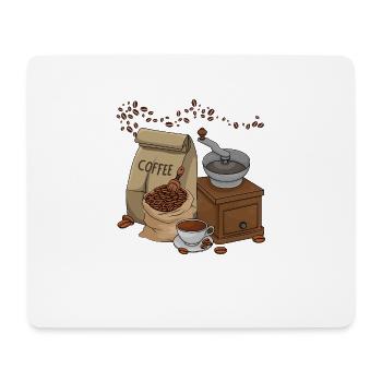 Kaffee - Mousepad (Querformat) - Weiß - Vorne