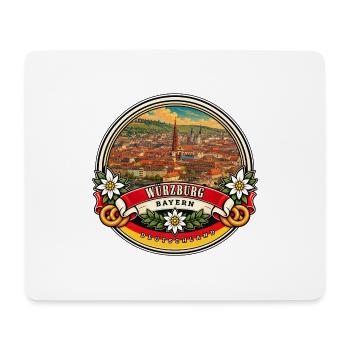 Würzburg Bayern Vintage Reisedesign - Mousepad (Querformat) - Weiß - Vorne