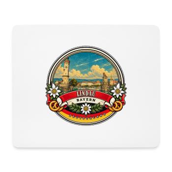 Lindau Bayern Vintage Reisedesign - Mousepad (Querformat) - Weiß - Vorne