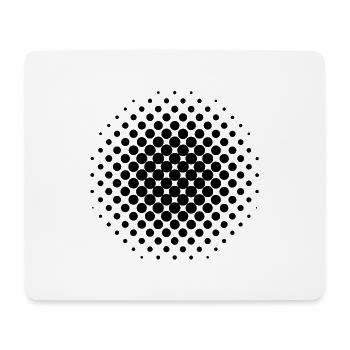 Black Dots - Mousepad (Querformat) - Weiß - Vorne