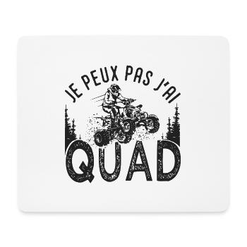 Quad je peux pas j ai quad atv quad quad - Tapis de souris (format paysage) - blanc - Devant