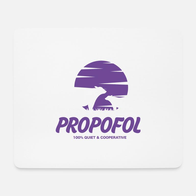 Propofol - Perfect Sleep Quality - Mousepad (Querformat) - Weiß