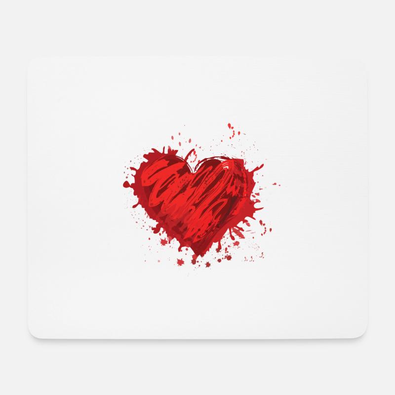 Abstract Heart - Mouse Pad (horizontal) - white
