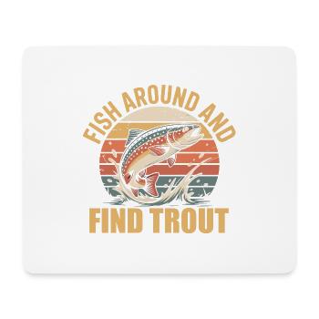Fishing fun &amp; trout catching – Petri Heil motif - Mouse Pad (horizontal) - white - Front