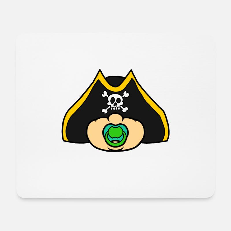 Pirat - Mousepad (Querformat) - Weiß