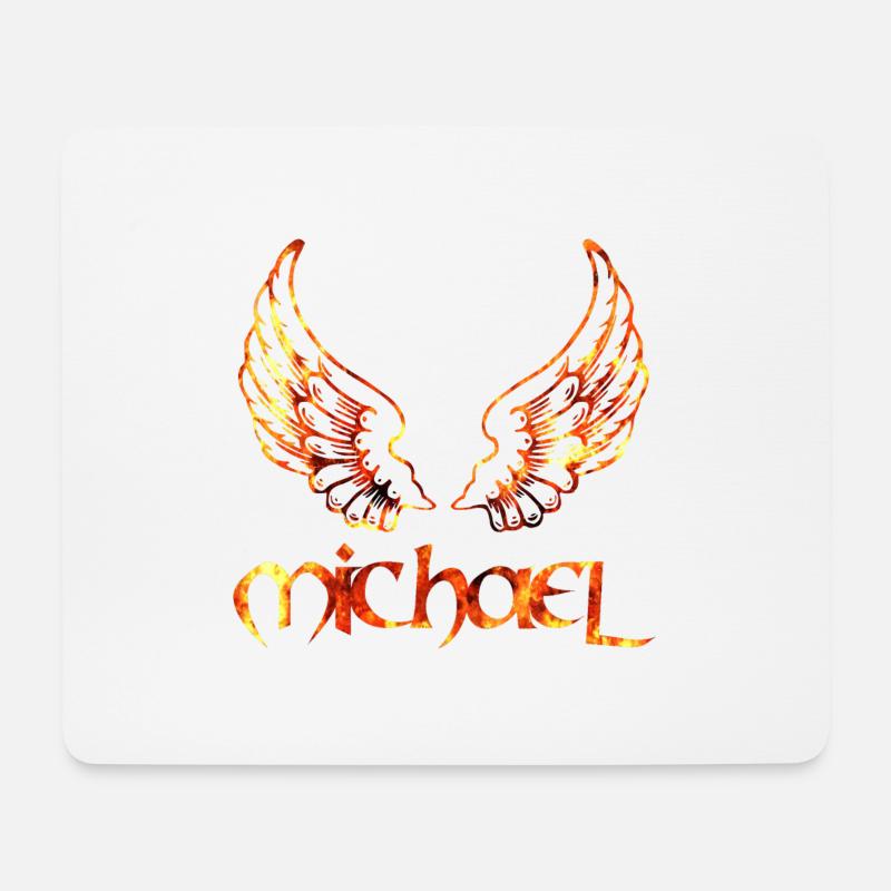 erzengel michael feuer - Mousepad (Querformat) - Weiß