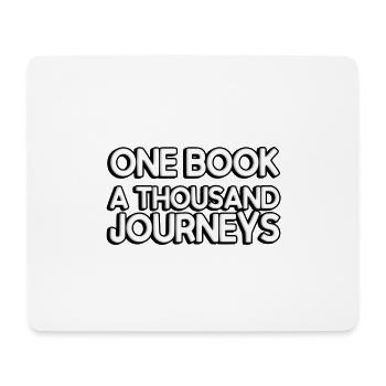 Un livre, mille voyages - Tapis de souris (format paysage) - blanc - Devant
