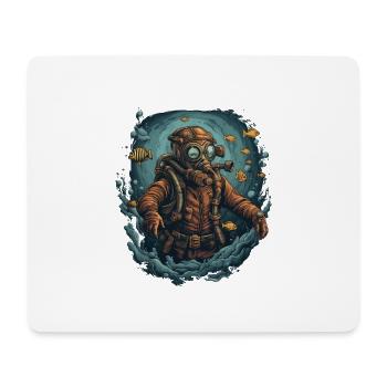 Taucher - Mousepad (Querformat) - Weiß - Vorne