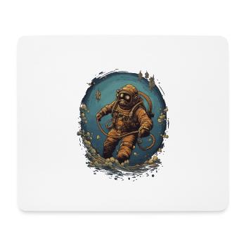 Taucher - Mousepad (Querformat) - Weiß - Vorne