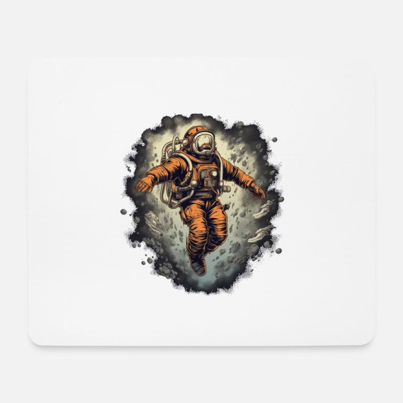 Taucher - Mousepad (Querformat) - Weiß
