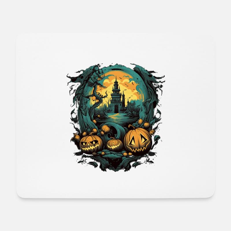 Halloween - Mousepad (Querformat) - Weiß