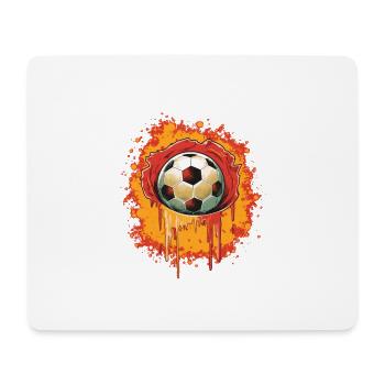Ballon de football - Tapis de souris (format paysage) - blanc - Devant