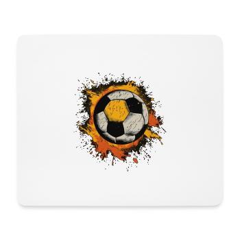 Ballon de football - Tapis de souris (format paysage) - blanc - Devant