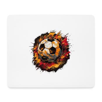 Ballon de football - Tapis de souris (format paysage) - blanc - Devant