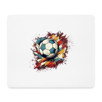 Ballon de football - Tapis de souris (format paysage) - blanc - Devant