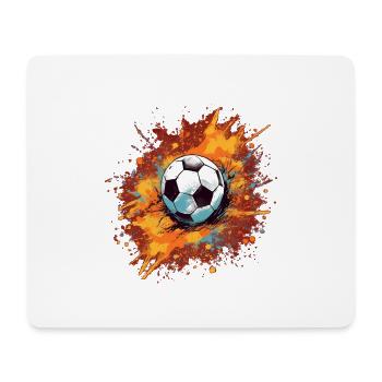 Ballon de football - Tapis de souris (format paysage) - blanc - Devant