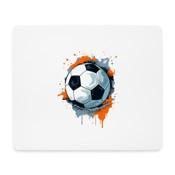 Ballon de football - Tapis de souris (format paysage) - blanc - Devant