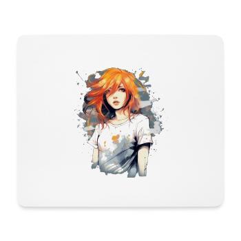 Anime Girl - Mouse Pad (horizontal) - white - Front