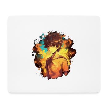 Anime Boy - Mousepad (Querformat) - Weiß - Vorne