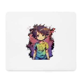 Anime Boy - Mousepad (Querformat) - Weiß - Vorne