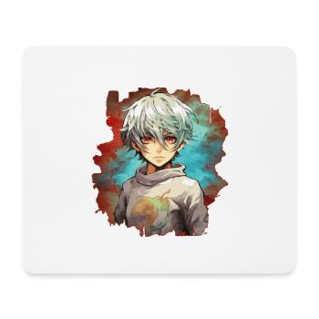 Anime Boy - Mousepad (Querformat) - Weiß - Vorne