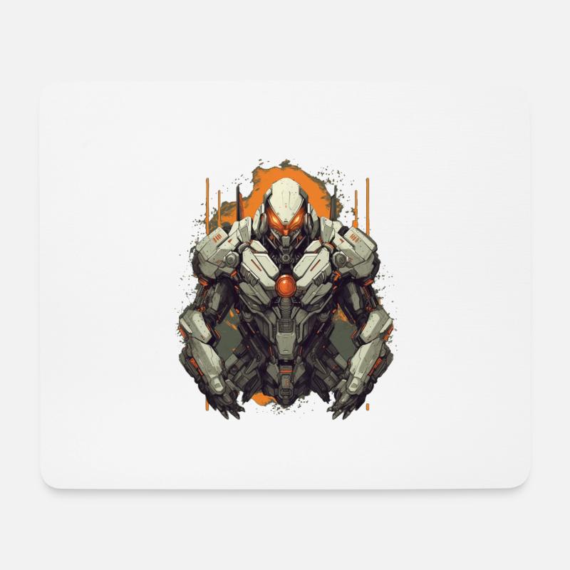 Mecha - Mousepad (Querformat) - Weiß