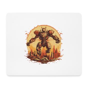 Mecha - Tapis de souris (format paysage) - blanc - Devant