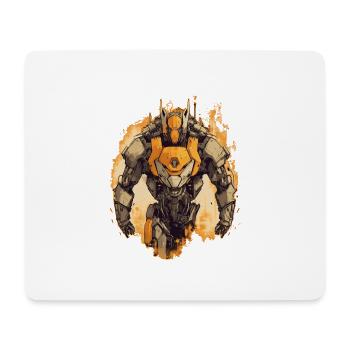 Mecha - Tapis de souris (format paysage) - blanc - Devant