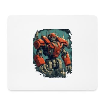 Mecha - Tapis de souris (format paysage) - blanc - Devant