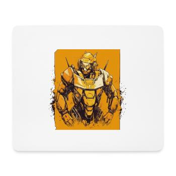 Mecha - Tapis de souris (format paysage) - blanc - Devant
