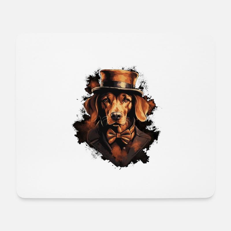 Hund - Mousepad (Querformat) - Weiß