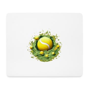 Balle de tennis - Tapis de souris (format paysage) - blanc - Devant