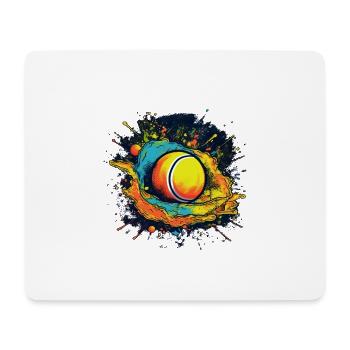 Balle de tennis - Tapis de souris (format paysage) - blanc - Devant