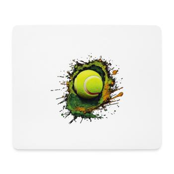 Balle de tennis - Tapis de souris (format paysage) - blanc - Devant