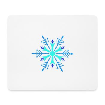Flocon de neige - Tapis de souris (format paysage) - blanc - Devant