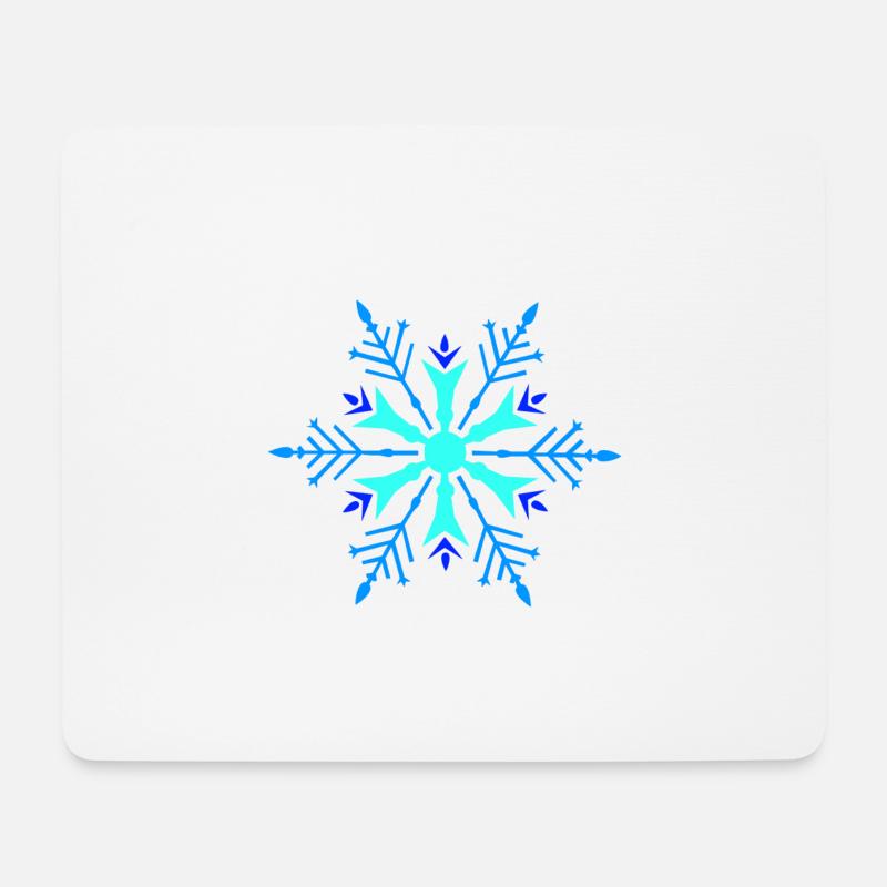 Schneeflocke - Mousepad (Querformat) - Weiß