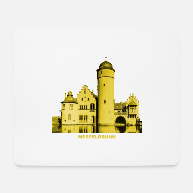 Mespelbrunn Wasserschloss Spessart Unterfranken - Mousepad (Querformat) - Weiß