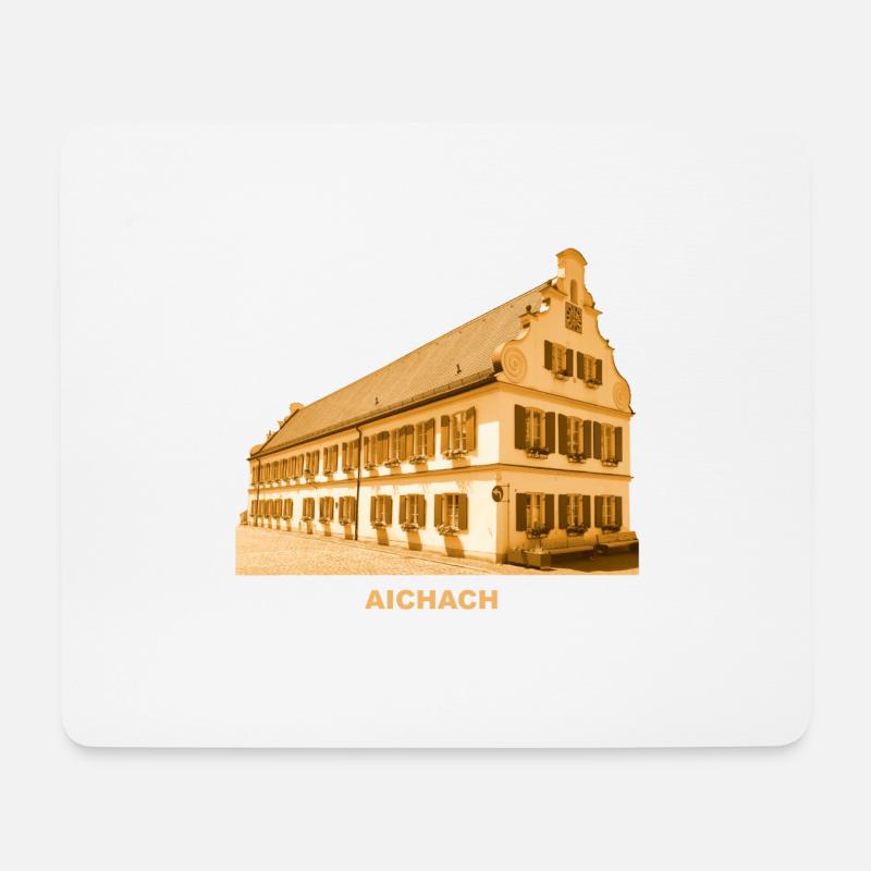 Aichach Rathaus Schwaben Bayern - Mousepad (Querformat) - Weiß