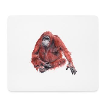 Orangutan - Mousepad (Querformat) - Weiß - Vorne