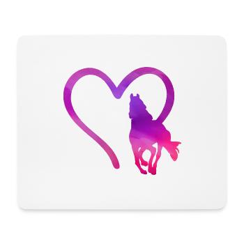 Pferde Herz - Mousepad (Querformat) - Weiß - Vorne