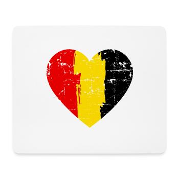 Belgium Heart Flag - Mouse Pad (horizontal) - white - Front