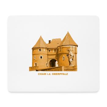 Cham, Biertor, Haut-Palatinat, Franconie, Bavière - Tapis de souris (format paysage) - blanc - Devant