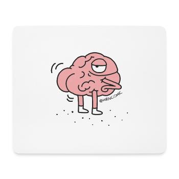 Nackt - Arsch - Hirn - Mousepad (Querformat) - Weiß - Vorne