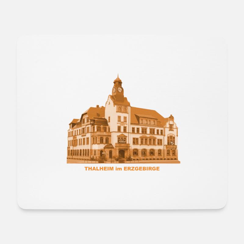 Thalheim Rathaus Erzgebirge Sachsen - Mousepad (Querformat) - Weiß