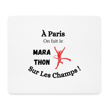 In Paris machen wir den Marathon auf den Champs! - Mousepad (Querformat) - Weiß - Vorne